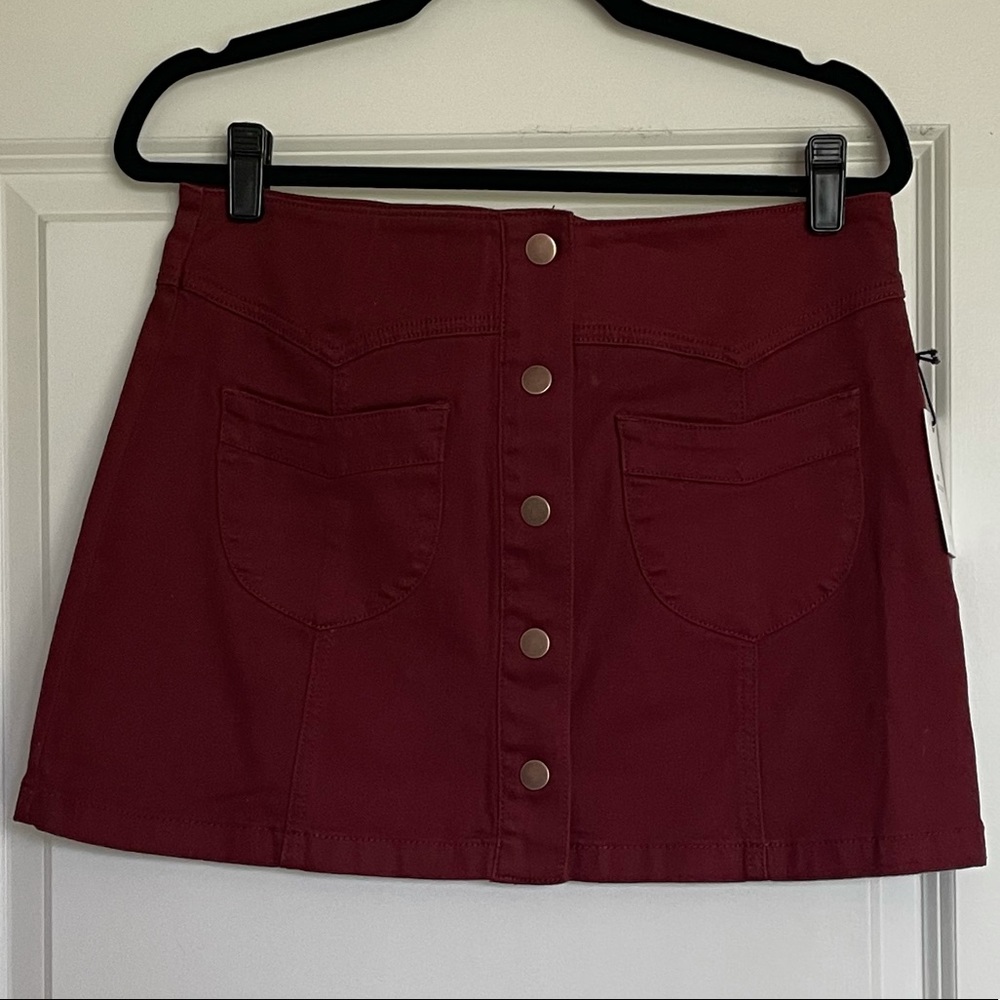 NWT Forever 21 Denim Button Up Mini Skirt - sz 30